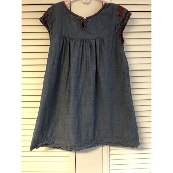 Peek Size 6/7 Blue Chambray Embroidered Dress - Picture 5 of 5